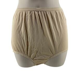 Vintage Underscore Sheer Nylon Panty Mushroom Gusset #759134 Beige Size 5